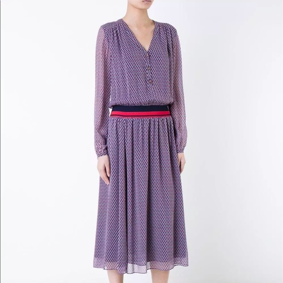 ***NWT***Tory Burch Maple Velma Midi Silk dress 12 - Picture 6 of 6